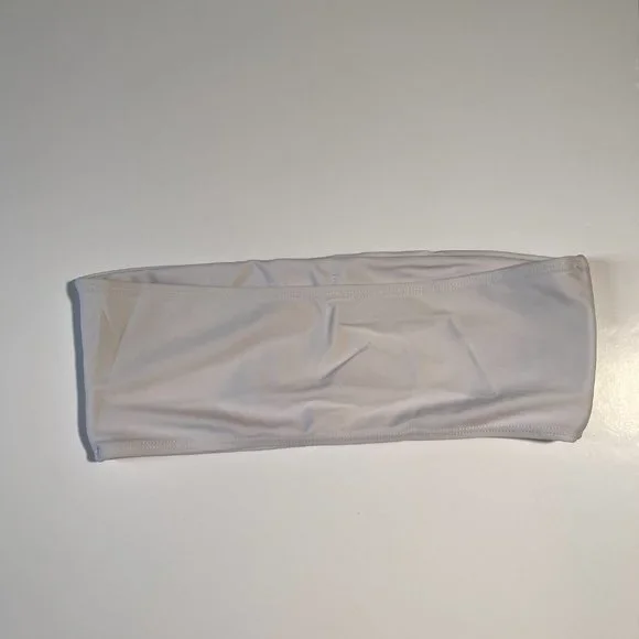 Zaful White Bandeau Style Strapless Bikini Top Size Medium - Picture 4 of 6